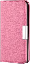 Voor Geschikt voor Xiaomi redmi 7a litchi textuur horizontale flip lederen tas met houder en kaartsleuven (roze)
