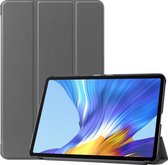 Voor Huawei Honor V6 / MatePad 10.4 inch Universeel Effen Kleur Anti-val Horizontaal Flip Tablet PC Leren Case met Tri-fold Beugel & Slaap / Wakker worden (Grijs)