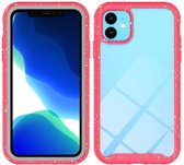 Voor iPhone 11 schokbestendig sterrenhemel pc + tpu beschermhoes (rood)