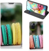 Smart Cover Maken Geschikt voor Samsung Galaxy A71 GSM Hoesje Macarons