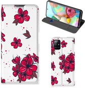 Smartphone Hoesje Geschikt voor Samsung Galaxy A71 Mobiel Cover Blossom Red