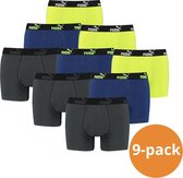 Puma Boxershorts Grey Melange Yellow 9-pack