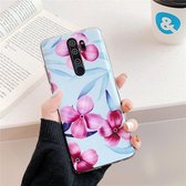 Voor Xiaomi Hongmi Note 8 Pro Smooth Flower Series IMD TPU mobiele telefoonhoes (Plumeria Red KF4)