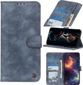 Voor LG K62 Antilope Textuur Magnetische Gesp Horizontale Flip PU Lederen Case met Kaartsleuven & Portemonnee & Houder (Blauw)