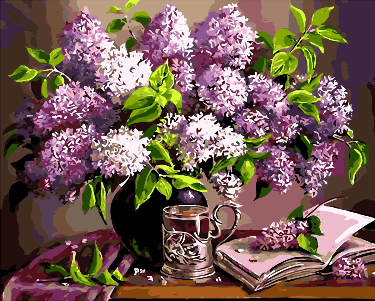 Paint by Number - Schilderen op Nummer - Lavender bouquet - paintbynumber.eu