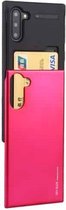 Voor Galaxy Note 10 MERCURY GOOSPERY SKY SLIDE BUMPER TPU + PC Case met kaartsleuf (Rose Red)