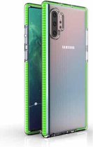 Voor Samsung Galaxy Note10 + TPU tweekleurige schokbestendige beschermhoes (fris groen)