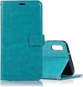 Crazy Horse Texture Horizontale Flip Leren Case met Houder & Kaartsleuven & Portemonnee & Fotolijst voor Galaxy A10 (Blauw)