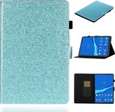 Voor Lenovo Tab M10 Plus TB-X606F Glanzend Glitterpoeder Horizontaal Flip Leren Case met Houder & Kaartsleuf & Slaap- / Wekfunctie (Blauw)