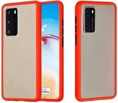 Voor Huawei P40 Pro Skin Hand Feeling Series Anti-fall Frosted PC + TPU beschermhoes (rood)
