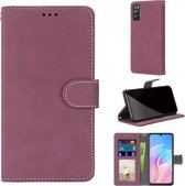 Voor Huawei Enjoy Z / Enjoy 20 Pro Retro Frosted Horizontale Flip PU lederen tas met houder & kaartsleuven & portemonnee & fotolijst (Rose Red)