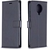 Voor xiaomi redmi k30 pro gekke paard textuur horizontale flip lederen case met houder & kaartsleuven & portemonnee & fotolijst (zwart)