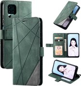 Voor Huawei P40 Lite Skin Feel Splicing Horizontale flip lederen hoes met houder & kaartsleuven & portemonnee & fotolijst (groen)