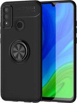 Voor Huawei P Smart (2020) Lenuo schokbestendige TPU-beschermhoes met onzichtbare houder (zwart)