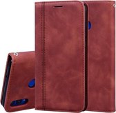 Voor Huawei Honor 8X Frosted Business Magnetische Horizontale Flip PU Leather Case met Houder & Kaartsleuf & Lanyard (Bruin)