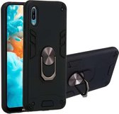 Voor Huawei Y6 Pro (2019) 2 in 1 Armor Series PC + TPU beschermhoes met ringhouder (zwart)