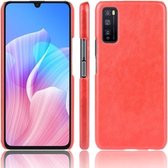 Voor Huawei Enjoy Z / Enjoy 20 Pro Schokbestendig Litchi Texture PC + PU-hoesje (rood)