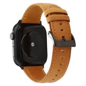Voor Apple Watch Series 6 & SE & 5 & 4 40mm / 3 & 2 & 1 38mm Oil Wax Crazy Horse textuur lederen band (lichtbruin)