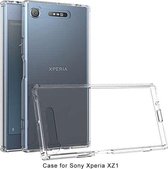 Krasbestendige TPU + acryl beschermhoes voor Sony Xperia XZ1 (transparant)