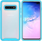 Voor Samsung Galaxy S10 Plus Starry Sky Solid Color Series schokbestendige pc + TPU beschermhoes (babyblauw)