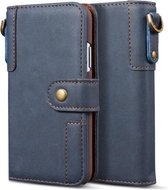 Voor iPhone 11 koeienhuid textuur horizontale flip lederen tas, met houder & kaartsleuven & portemonnee & lanyard (blauw)