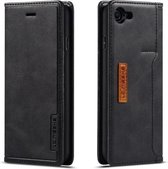 Voor iPhone 7/8 LC.IMEEKE LC-001-serie PU + TPU kleuraanpassing Frosted horizontale flip lederen tas met houder en kaartsleuf (zwart)