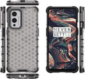 Voor OnePlus 9 schokbestendig honingraat pc + TPU-hoesje (wit)