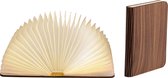 LEDR® Book Lamp Walnut Brown S - 12,5 x 9 cm - Oplaadbaar - Inclusief USB kabel - Waterdicht 100% Rycyclebaar Papier - Boek Lamp