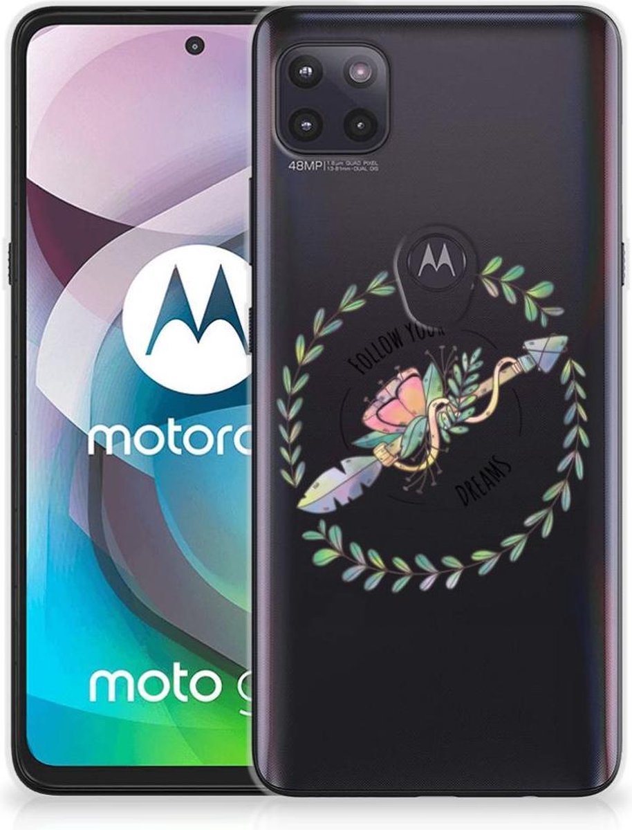 Motorola Moto G 5G Telefoonhoesje met Naam Boho Dreams