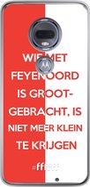 Motorola Moto G7 Hoesje Transparant TPU Case - Feyenoord - Grootgebracht