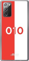 6F hoesje - geschikt voor Samsung Galaxy Note 20 -  Transparant TPU Case - Feyenoord - 010 #ffffff
