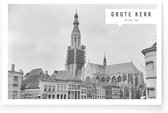 Walljar - Grote Kerk Breda '56 - Zwart wit poster