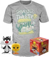Funko Pop! & T-shirt Box: LOONEY TUNES - Sylvester & Tweety Flocked (Size S)