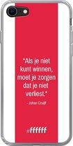 6F hoesje - geschikt voor iPhone 8 - Transparant TPU Case - AFC Ajax Quote Johan Cruijff #ffffff