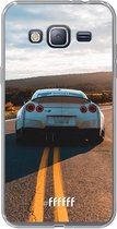 Samsung Galaxy J3 (2016) Hoesje Transparant TPU Case - Silver Sports Car #ffffff