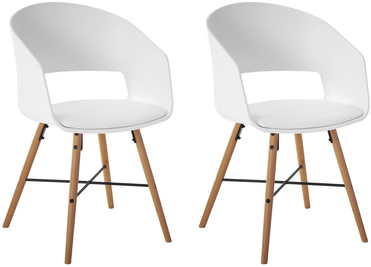 Interstil Eetkamerstoel 'Luna', kleur wit