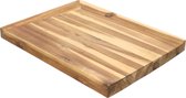 4cookz® Snijplank Acaciahout met aflopend snijvlak - 48x36,5x4cm