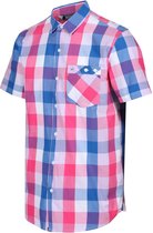 Regatta Overhemd Geruit Heren Katoen Roze/blauw Maat Xl