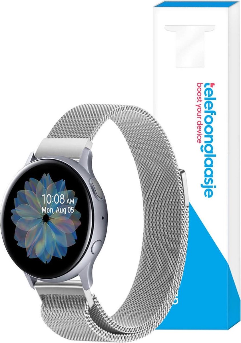 Milanees smartwatch bandje ? Zilver 22mm - Universeel