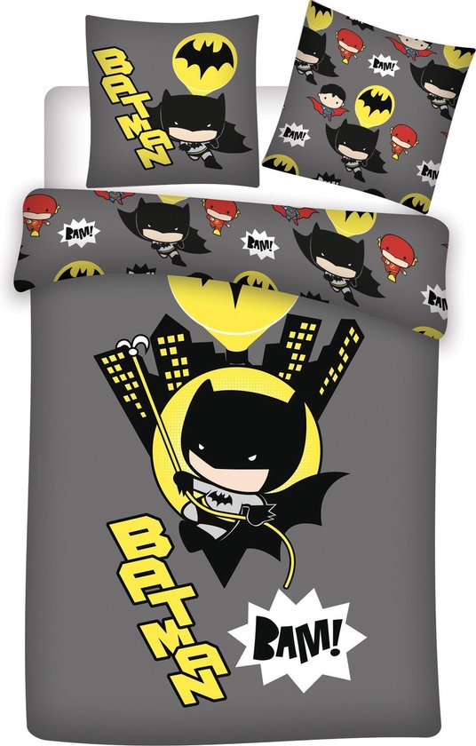 Batman Dekbedovertrek BAM! - Eenpersoons - 140 x 200 cm - Polyester