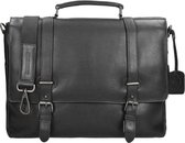 Leonhard Heyden Roma laptoptas 2-vaks 13 inch - Zwart