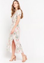 LOLALIZA Maxi jurk met tropische print - Ecru - Maat 40