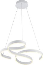 LED Hanglamp - Hangverlichting - Trinon Frinco - 52W - Warm Wit 3000K - Dimbaar - Rond - Mat Wit - Aluminium