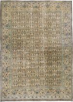 vintage vloerkleed - tapijten woonkamer -Refurbished Mahi Sarasar 80 jaar oud - 410x284