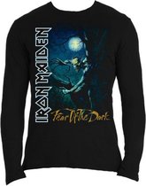 Iron Maiden Longsleeve shirt -XL- Fear Of The Dark Zwart