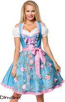 Dirndline Kostuum jurk -M- Dirndl Oktoberfest Blauw/Roze