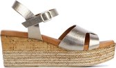 Mace Vrouwen Leren    Sandalen / Damesschoenen M1069 - Goud - Maat 37