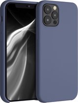 kwmobile telefoonhoesje voor Apple iPhone 12 / 12 Pro - Hoesje met siliconen coating - Smartphone case in lavendelgrijs