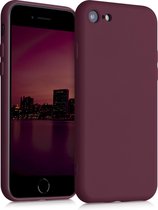 kwmobile telefoonhoesje voor Apple iPhone SE (2022) / SE (2020) / 8 / 7 - Hoesje voor smartphone - Back cover in wijnrood