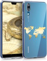 kwmobile telefoonhoesje voor Huawei P20 - Hoesje voor smartphone - Wereldkaart design